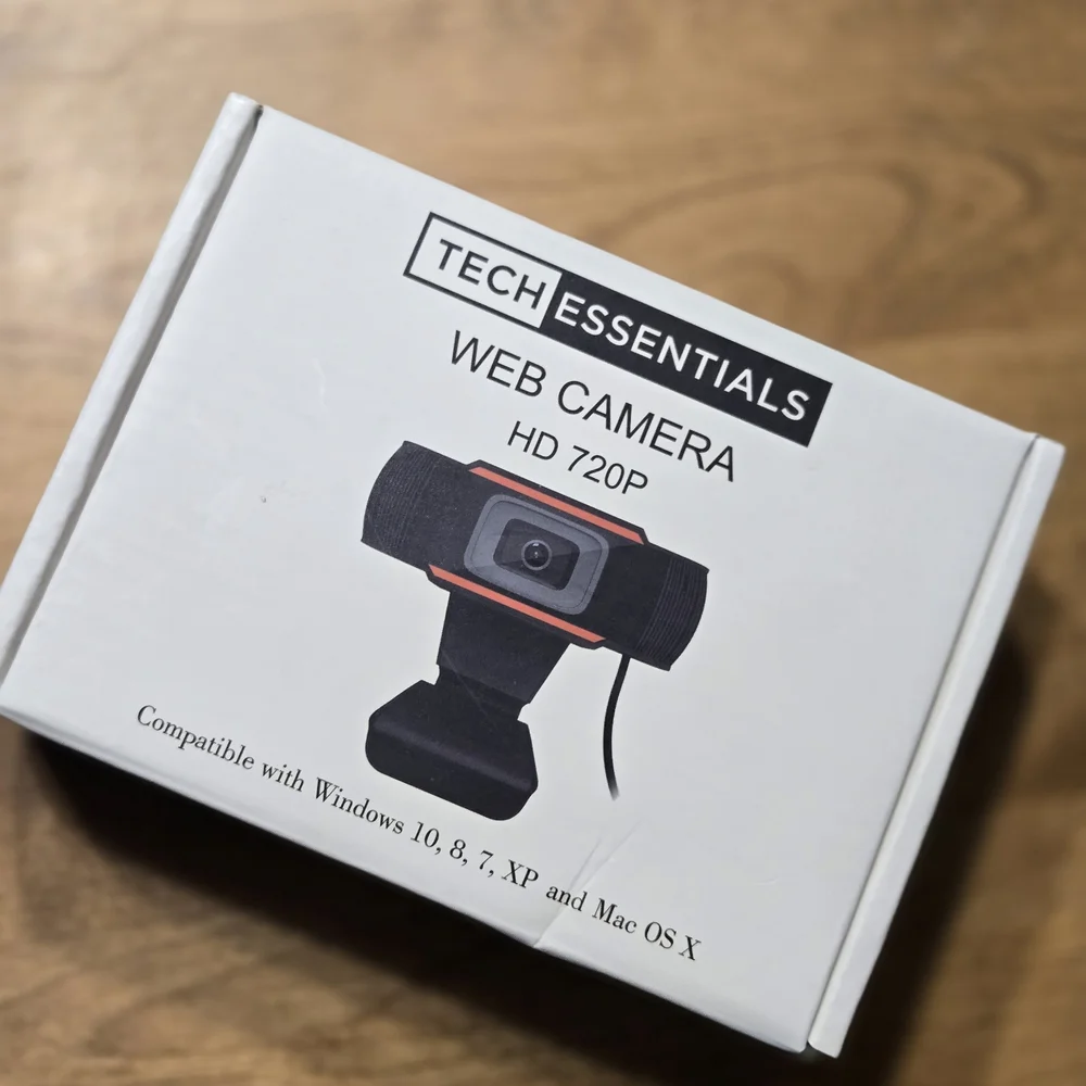 Essentials HD 720P Black Webcam